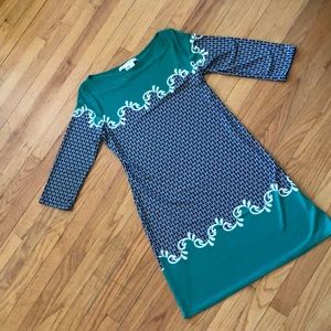 Max Studio Dress / Woman’s Large / 3/4 Sleeve Geometric print